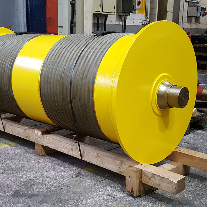 Kornfeld Maschinenbau Symbolbild Seiltrommel